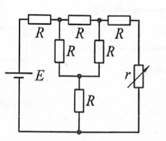 画像の様な回路があり、抵抗値は全てR、rは可変抵抗です。この回路は可変抵抗rと1つの抵抗r' の直列回路とみることができるみたいなのですが、なぜそうすることが出来るのかわかりません。 変換の仕方を教えてください。 (自分は上中央、2段目の抵抗2つでΔ-Y変換をしてみたのですが、その後どうすればいいのかわかりませんでした)