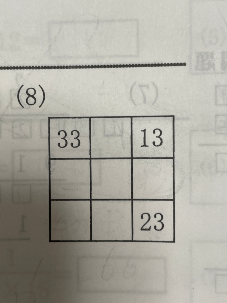 娘の中学受験用の問題を解いていたのですが どうしても解けない魔方陣があり Yahoo 知恵袋