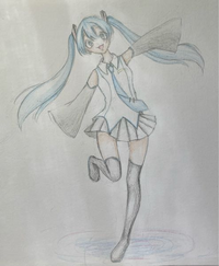 アナログイラスト 初音ミクちゃん を描きました イラスト評価を Yahoo 知恵袋