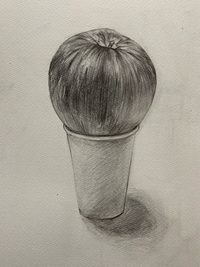 デッサンアドバイスお願いします モチーフはりんご 紙コップです Yahoo 知恵袋