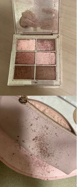 メルカリでアイシャドウパレットを買ったのですが、開けた瞬間に割