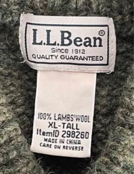 このLLBeanのタグは本物ですか？また年代はいつ頃でしょうか？教えてく 