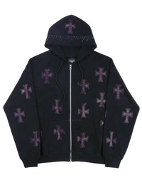 unknownLondonの紫のラインストーンのジップパーカー... - Yahoo!知恵袋 