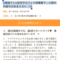 これって本当に小説の内容そのまま入力するだけの仕事なんですか？
まとめて書くみたいな？ 