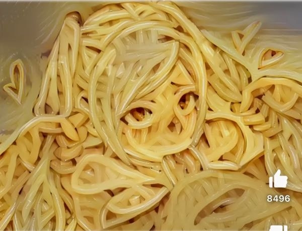 パスタアート 気持ち悪い