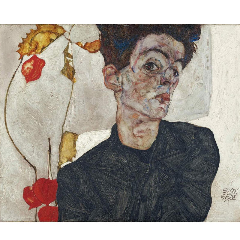 【複製原画】エゴン・シーレ展限定 ほおずきの実のある自画像 エゴン・シーレの作品「ほおずきの実のある自画像」 | 私の