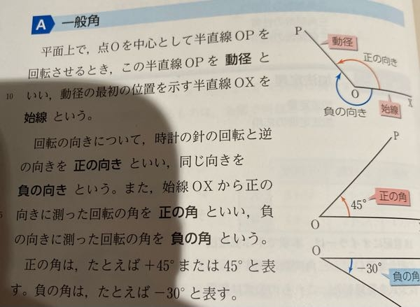 数学の三角関数についてです。 教科書の最初で習う「動径」や「始線」などの単語は覚えておいた方がいいのでしょうか。 模試や共通テストの問題文などに出る可能性はありますか？？ (写真見にくくてすみません)