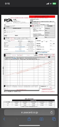 PSA鑑定にカードを出そうと思ってるのですがPSA本社のページから