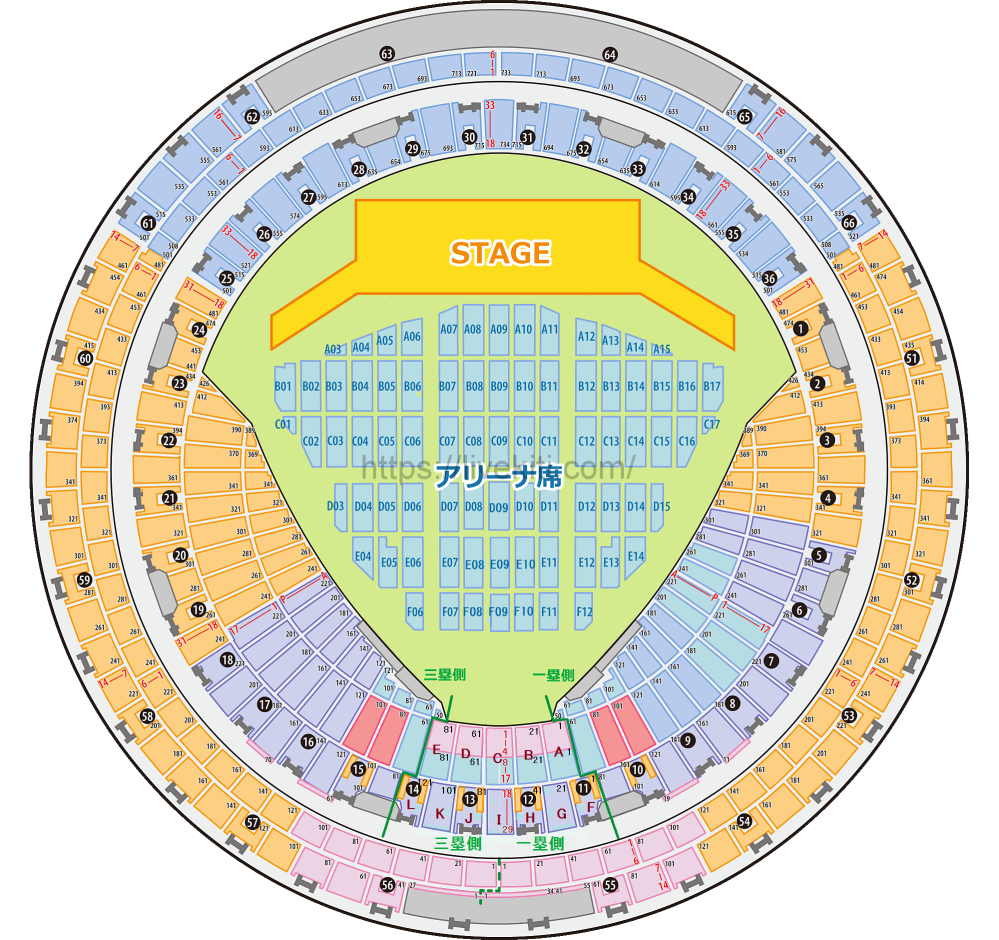 京セラ11ゲートスタンド一塁側下段席36通路20列534番の席... - Yahoo  