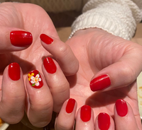 本日、ネイリスト検定3級を受けてきました！モデルは旦那に頼ん