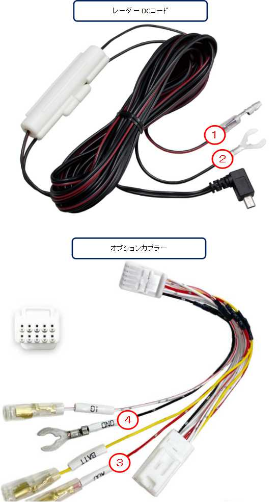 レーダー取付け。オプションカプラーを利用しての取付に関して。少