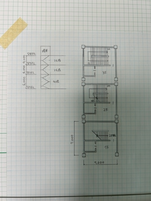 一級建築士製図での、階高が異なる場合の階段の描き方を教えてくださ... - 教えて！しごとの先生｜Yahoo!しごとカタログ