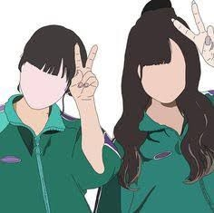 見本となる写真を黒線でなぞって中を塗りつぶして、（あえて目とか