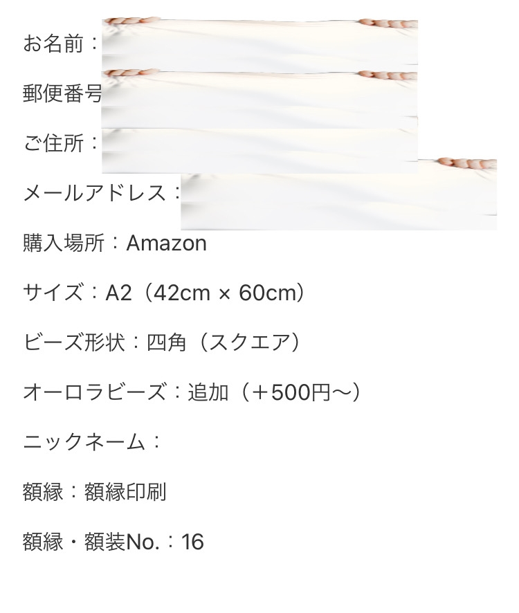 至急】ダイヤモンドアートanさんでダイヤモンドアートをオーダーした 