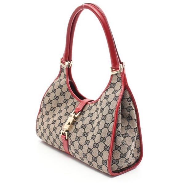 GUCCI ジャッキー GG柄 キャンバス地 ショルダーバッグ 赤 GUCCIのキャンバスGGジャッキーバッグ赤今持ってたらダサい - Yahoo