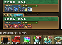 パズドラ。フェニックスが欲しくなり、神秘龍の史跡、奇跡の石をや 