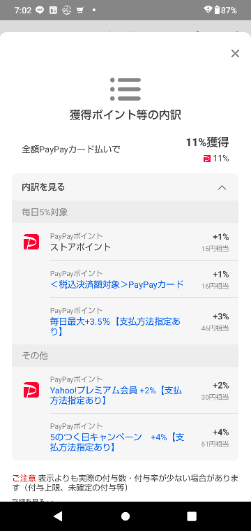 超paypay祭グランドフィナーレが7/29〜31で、最大24.5%ですが‥。 ポイントが最大