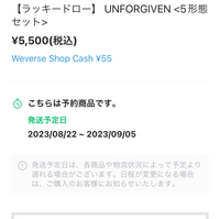 Weverseshopで購入したのですが、こちらは発送期間が1週間ほどあ