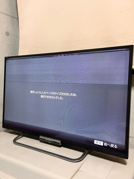 SONYのBRAVIAなんですが、今日画面に線のようなのが出て消えないので詳