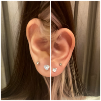 ピアス、今ロブに左右2個ずつ開いていて、左にヘリックスを