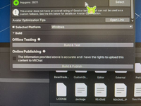 あともう少しでアバターがアップロードできるのですがBuild & Publish for Windowsが出てきません。どうすればいいですか 
