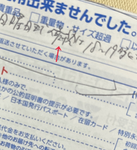 不在票にメモが書いてあったのですが、ここだけ読めなくて…なんて