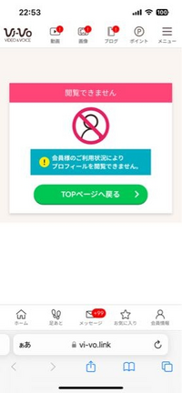 vivoというサイトについて
この表示ってブロックされてる感じですか？ 