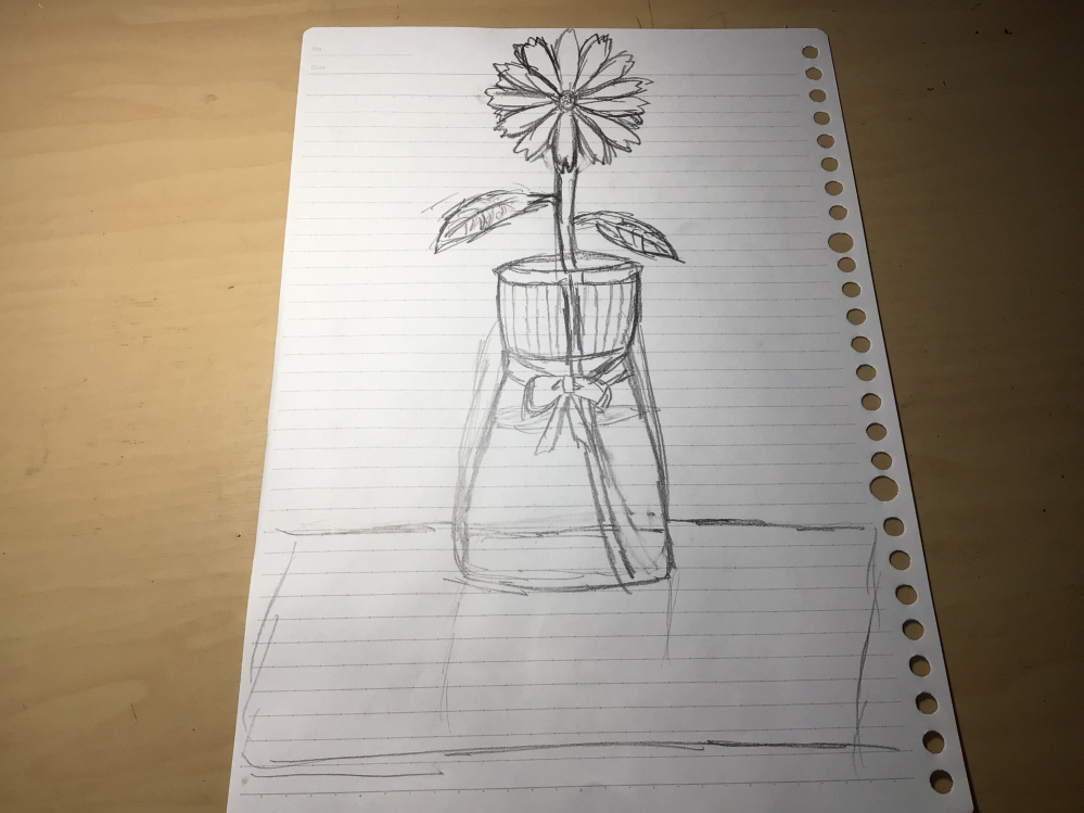 娘は整理整頓が苦手で、棚の片付けを私がしていたらこんな絵が出てきました。どう思いますか。 なんだか暗い感じがして怖かったので、、、