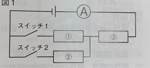 至急！中2の理科の問題です。こちらの回路、スイッチ1だけを入れたときは、①と③の回路、スイッチ2だけを入れたときは②と③の回路になるみたいなんですけど、どうしてですか。どなたかお願いします。