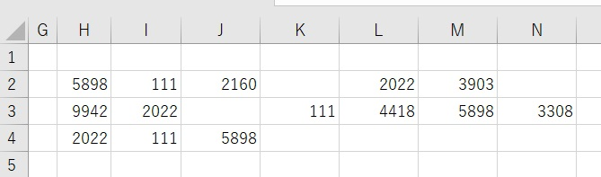 優先順位通りに並び替えたいと思います ファイルのように ２列目と３列目が重複する数字を ４列目に返したいのです ※ 優先順位は3列目とします ……ファイルではH～N列ですが不明で ……最高はIWまで 関数を教えてください 小数点やマイナスはありません空白はあります エクセル2019です