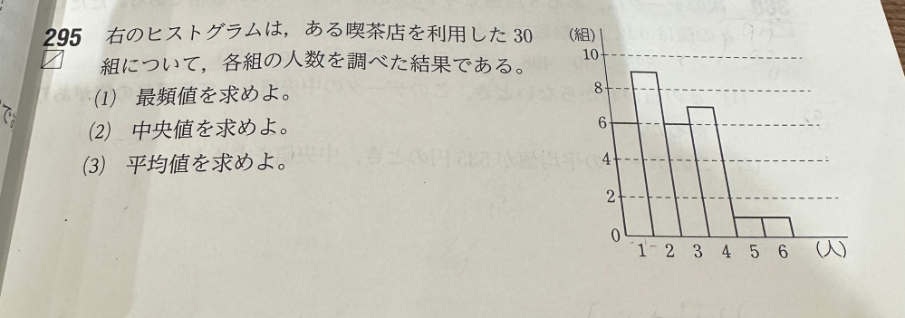 画像の問題について。至急お願い致します。 (2)の中央値についてですが、答えは「人数の少ない方から15番目の組の人数は2人、16番目の組の人数は3人である。よって(2+3)÷2」と書いてあります。 グラフを見て人数の少ない順に並べ、(5.6.18.18.28)これの中央値「18」が答えじゃないんですか？「組」と「人数」がごちゃごちゃになって理解できません。解説お願い致します。