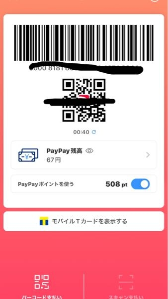 paypayポイントについて質問です。 画像のように、paypay残高は67円ですが、paypayポイントが508ポイントあるということは、508円支払いに使えるということでしょうか？
