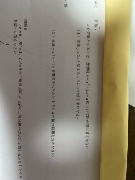 この問題の（2）を解いてください。