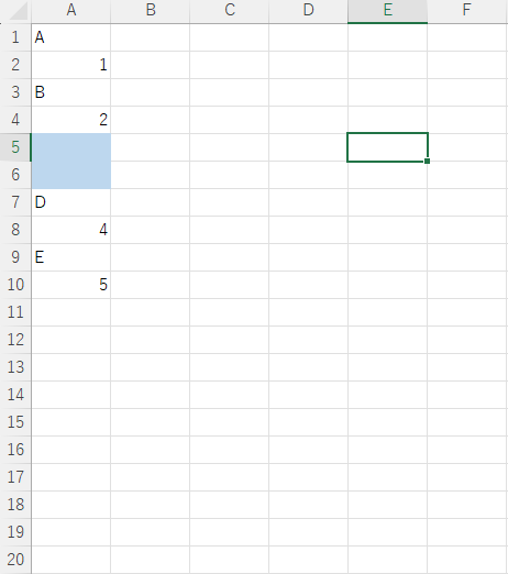 VBAについて質問です。 Sub Sample() Dim i As Integer, j As Integer j = 1 For i = 1 To Range("A" & Rows.Count).End(xlUp).Row If Cells(i, 1).Value <> "" Then If i <> j Then Cells(i, 1).Copy Cells(j, 1) Cells(i, 1).ClearContents End If j = j + 1 End If Next i End Sub 貼り付けた文がA列に空白セルがあった場合、上詰めするものですが 添付画像のようにA5が空白だった場合に２行ずつ上に詰めたい場合 どのように修正をすればよいでしょうか？ ご教授願います。