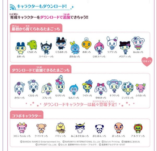 たまごっち4Uについて。公式サイトに、「ダウンロードで追加でき