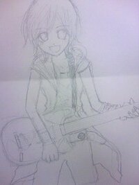 ギターを弾いてる人の描き方 今 エレキギターを弾いてる女の子を描いてま Yahoo 知恵袋