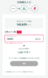 クラシルのポイントをpaypayにしたいのですが
この場合
いくつを数字入力すると交換できるのでしょうか？ 