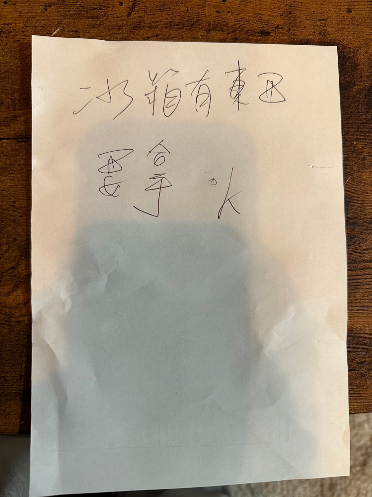 この紙に書いてある中国語の文章、なんて書いてあるかわかる方いらっしゃいますでしょうか？ どなたか翻訳お願いいたします！