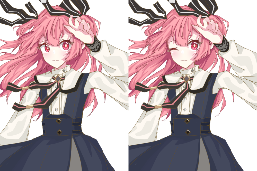 イラスト評価お願い致します。中2ですこれはももいろの鍵という