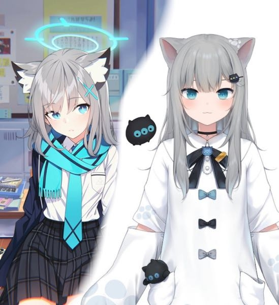 VTuberのなちょ猫とブルアカのシロコってそっくりだと思いませんか？パ