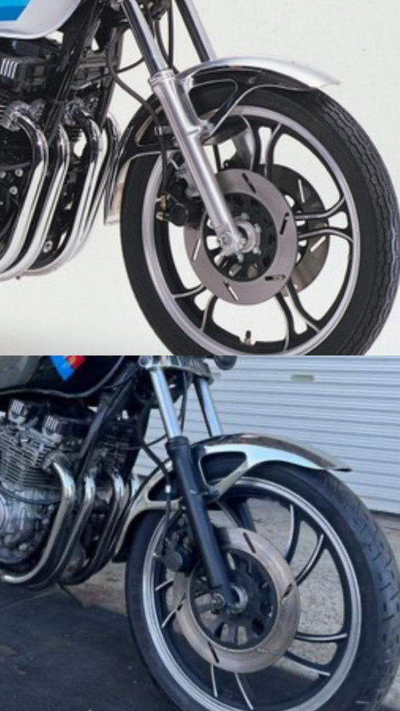 現在、xj550（4V8）にxj400のホイールの取り付けを - Yahoo!知恵袋