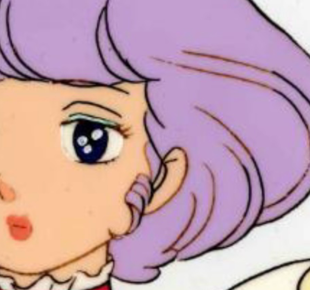 昔のアニメのセル画で画像のように線画がオレンジっぽくなっている