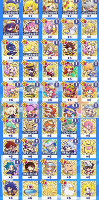 ぷよクエについての質問です。この黄属性のキャラの中でどれを優先的に星7にすべきか悩んでいます。星7にするならどれがおすすめですか？ (4年以上ぷよクエを開いておらず、最近になって再開したので手持ちのキャラが古いです)(緑属性についても同様の質問をしているので、そちらもお答えいただければ幸いです)