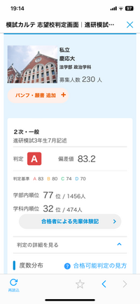 ベネッセ模試の判定について質問です。A判定だったのですが、A判定が合格率... - Yahoo!知恵袋