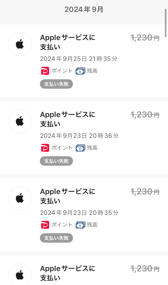 PayPayについて質問です。 1230円分の課金を一度だけしたのですが、請求が何回も来ます。 一回分の1230円チャージすれば全て買えますか？