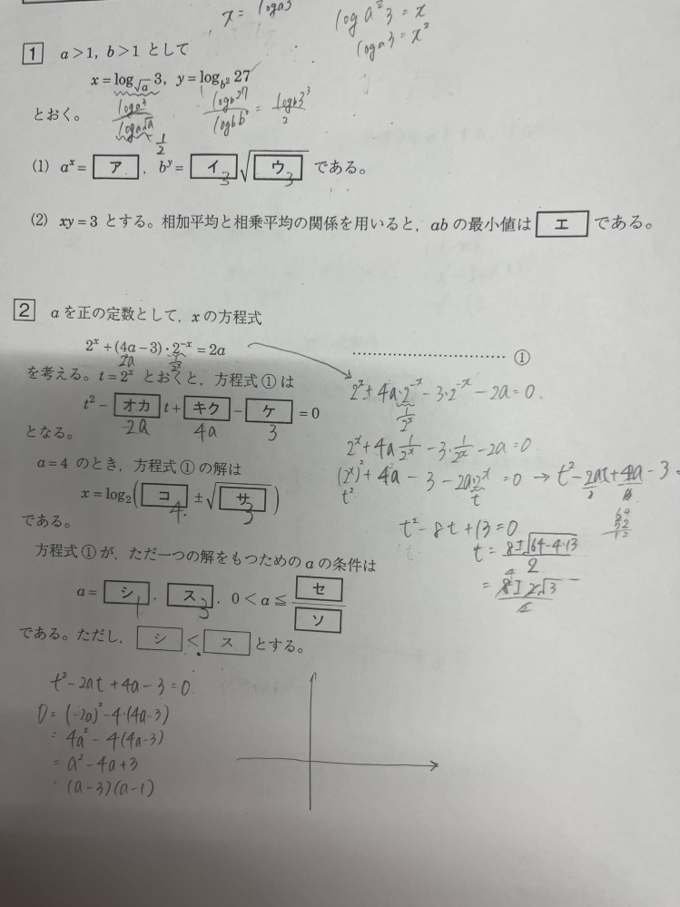 写真の⬛︎1と、⬛︎2のセソの求め方が分からないので教えていただきたいです！！