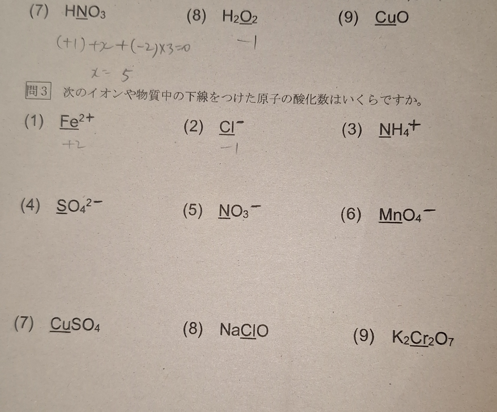 高校化学基礎 お願いします。