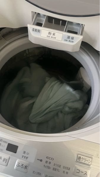 至急はじめて洗濯機を回しました。すすぎ1回を押してやったのです 