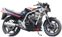 CBR400Fってこの初期の星形ホイールと、後期の三本スポークホイールで 