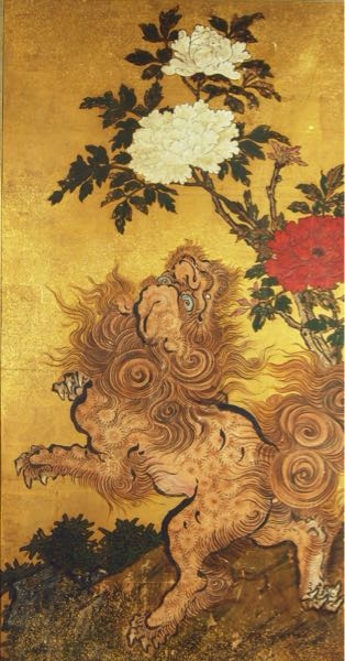 唐獅子牡丹 絵画 この唐獅子牡丹の浮世絵こ作者分かる方いますか